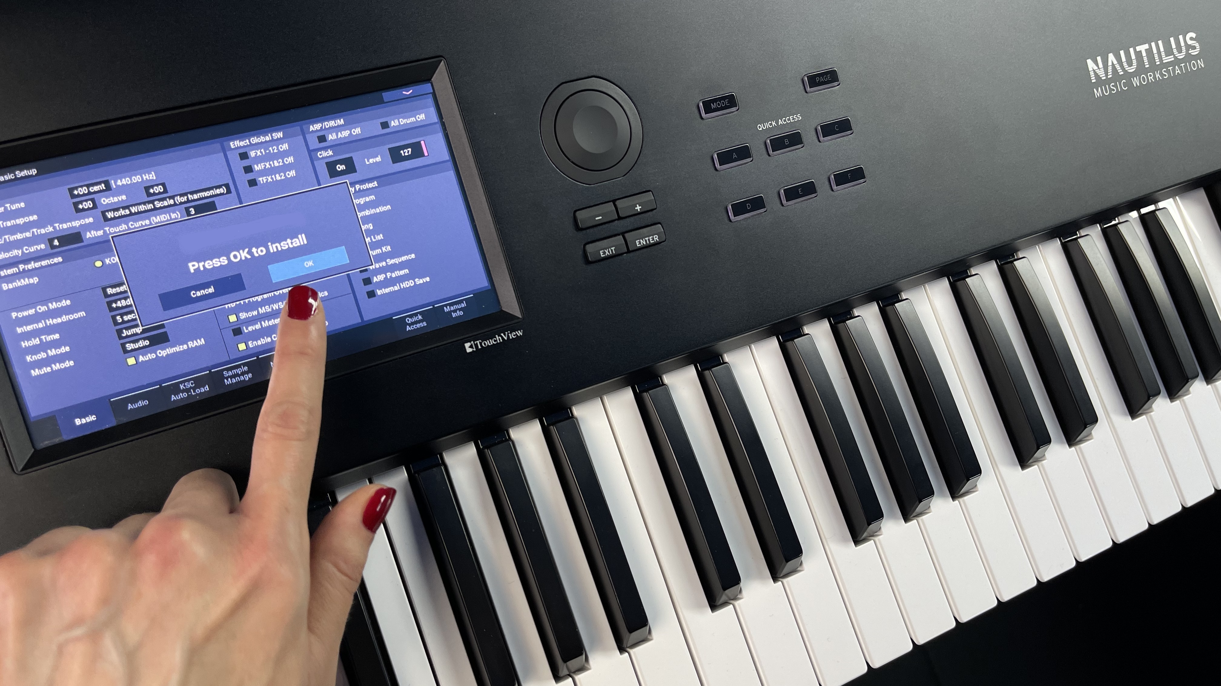 nuovo aggiornamento OS 1.3.1per KORG NAUTILUS